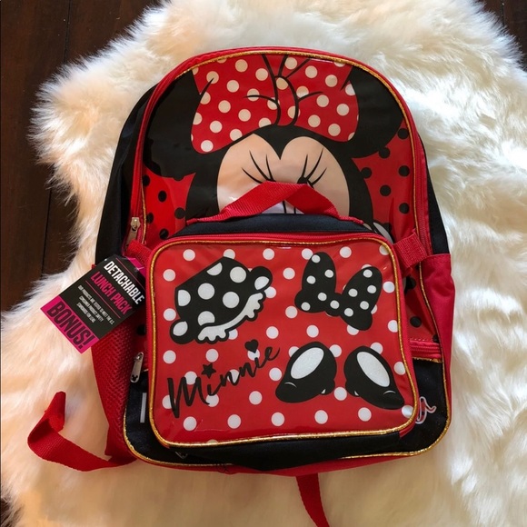 Minnie Mouse Backpack with Lunch Bag - Picture 2 of 6